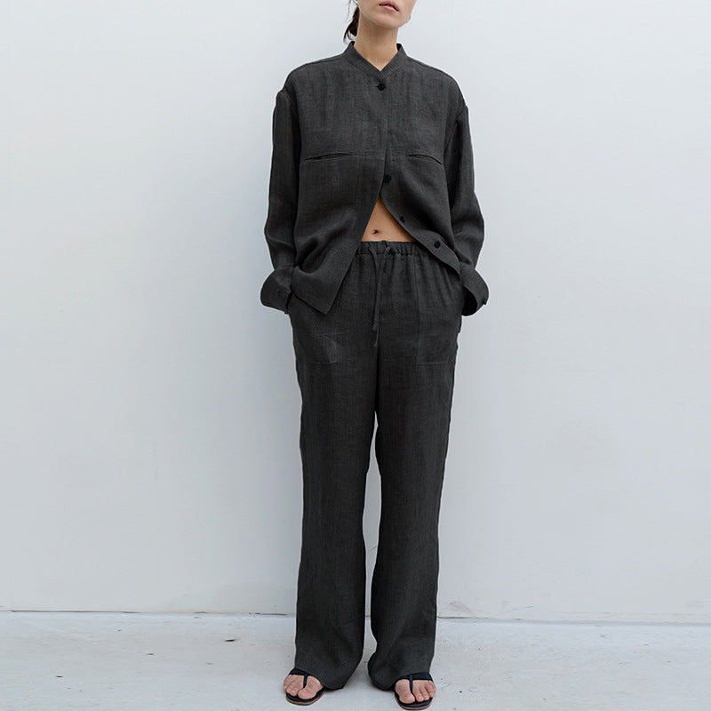 Pure Linen Drooping Pants