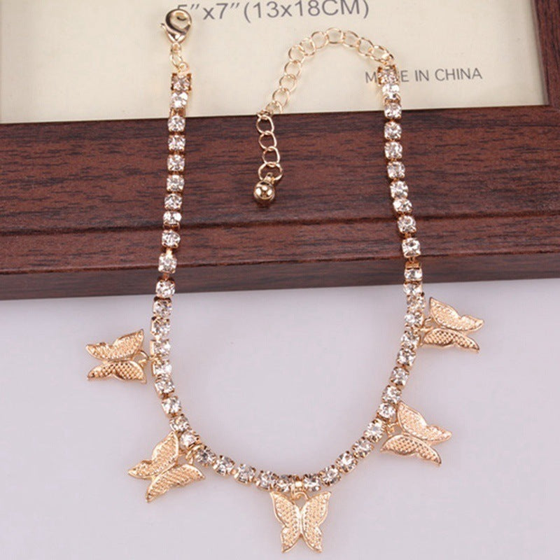 Butterfly Claw Chain Anklet Bracelet