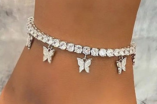 Butterfly Claw Chain Anklet Bracelet