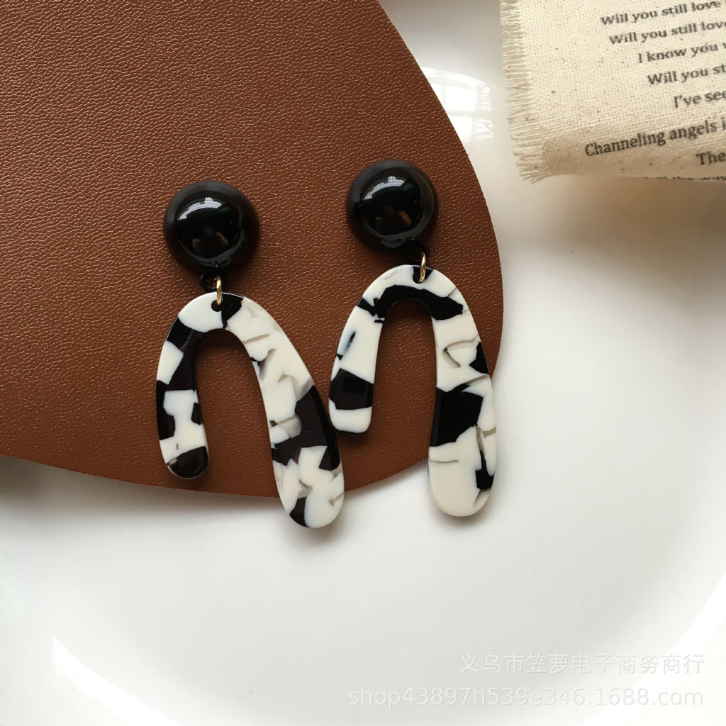 Black & White Spotted Earrings