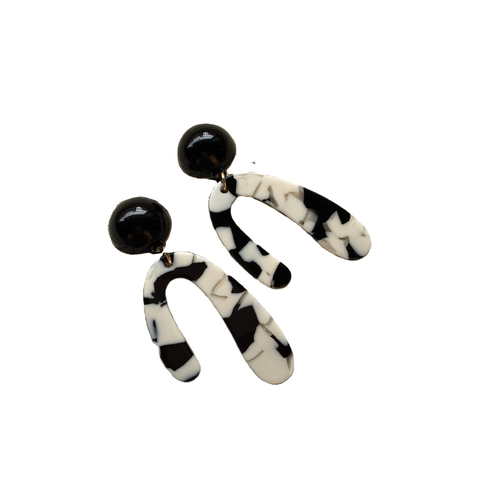 Black & White Spotted Earrings