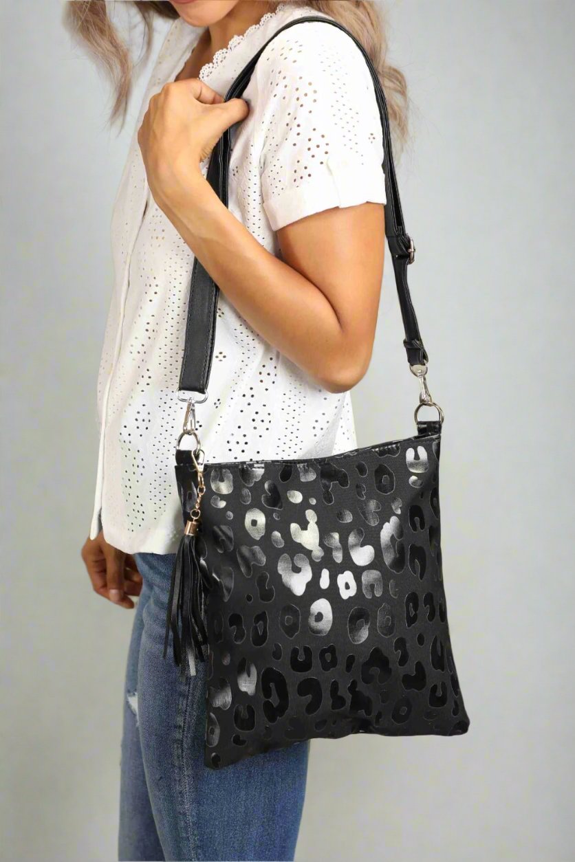 Adored PU Leather Shoulder Bag with Tassel