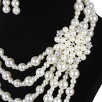 Pearl Flower Sweater Necklace