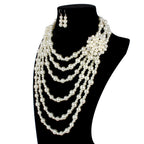 Pearl Flower Sweater Necklace