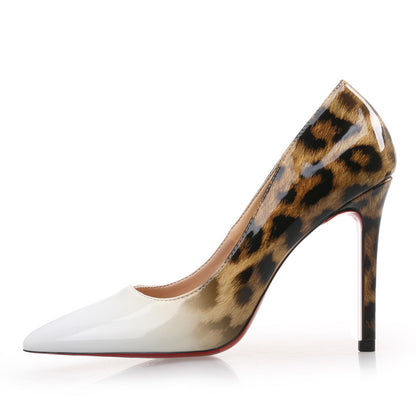 Leopard Pointed Stiletto Heels Shoes