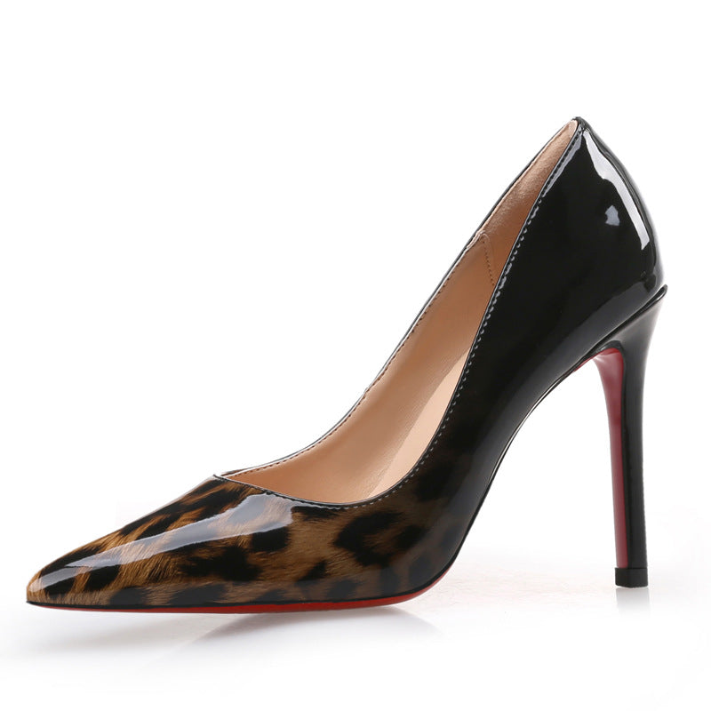 Leopard Pointed Stiletto Heels Shoes