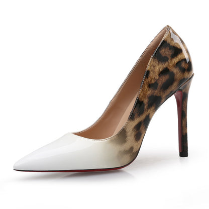 Leopard Pointed Stiletto Heels Shoes