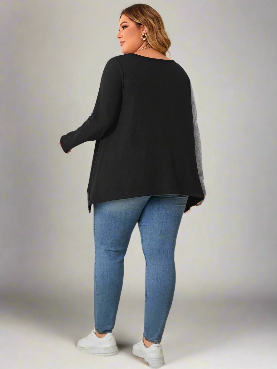 Curve Contrast Sweater