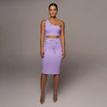 Éclat One-Shoulder Tie Skirt Set