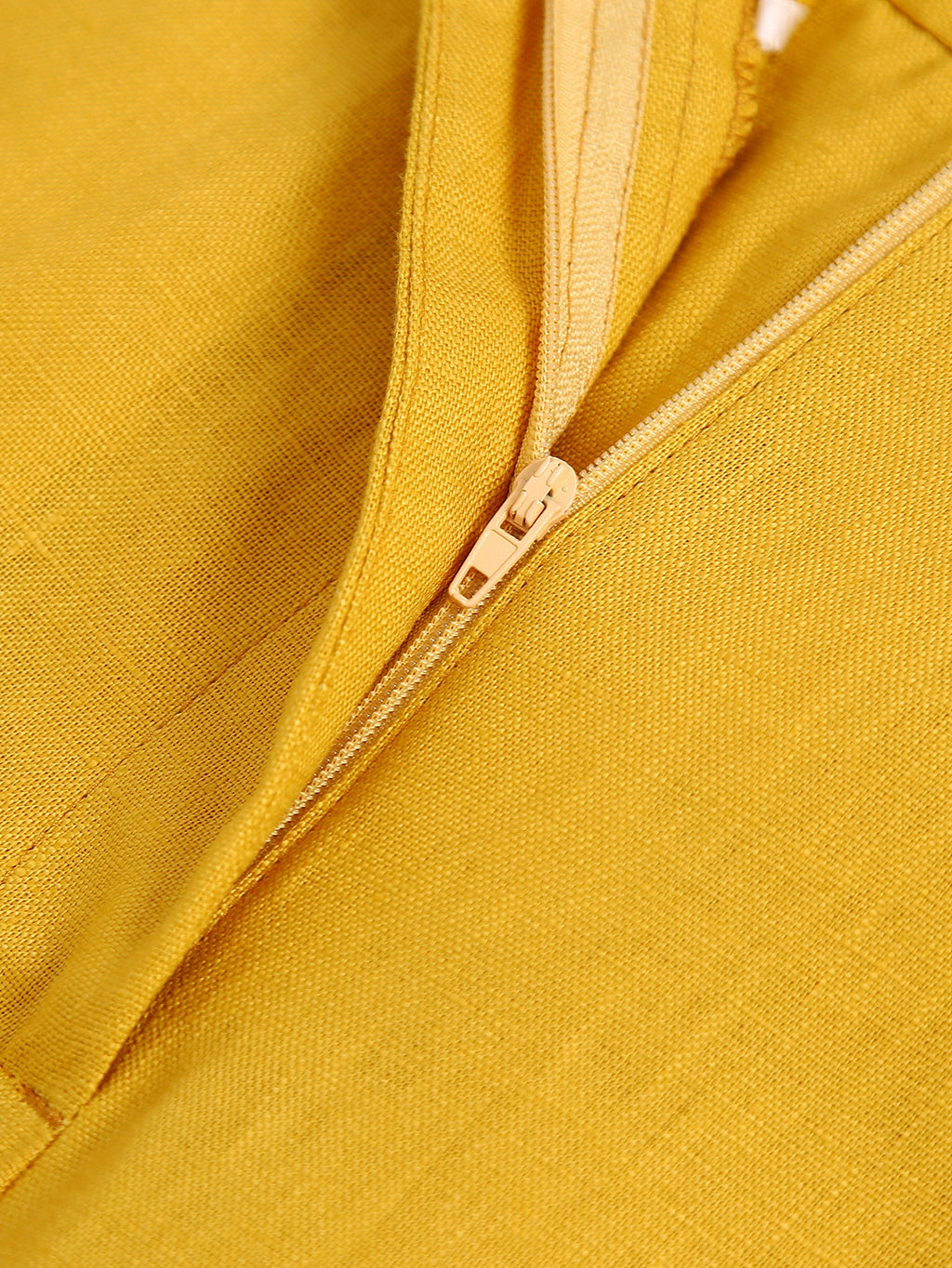 Retro Slimming Yellow Straight Pants