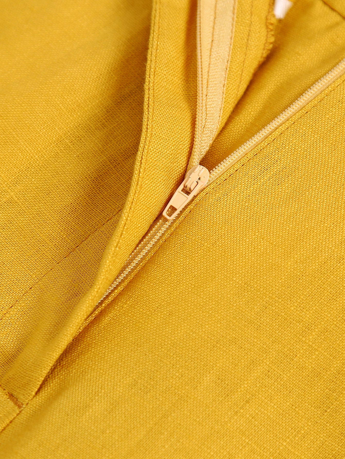 Retro Slimming Yellow Straight Pants