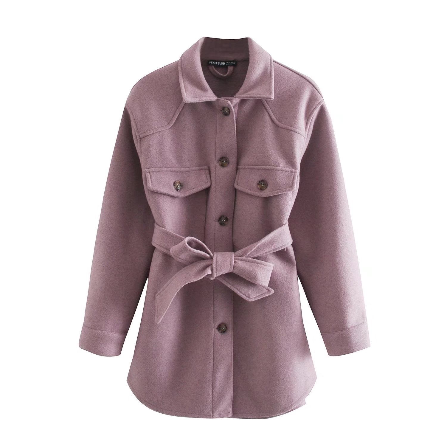 Single Breasted Mid Length Woolen Coat