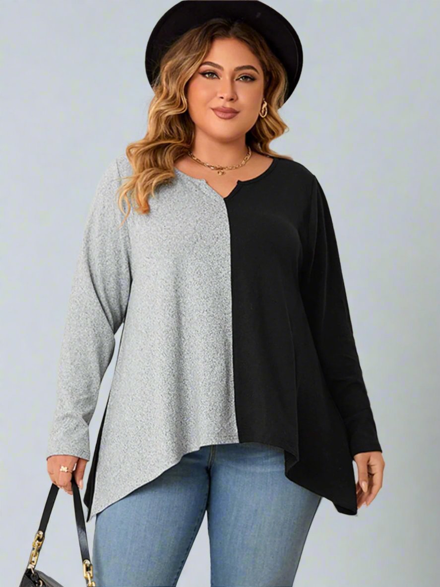 Curve Contrast Sweater