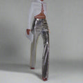 Metallic Layered Loose Pants
