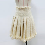 Short Temperamental Tweed Fringe Skirt & Blazer