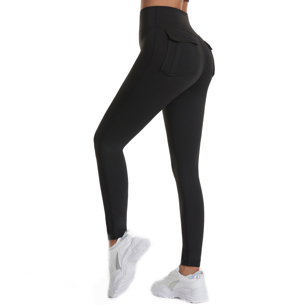 High Waist Double Pockets Active Pants