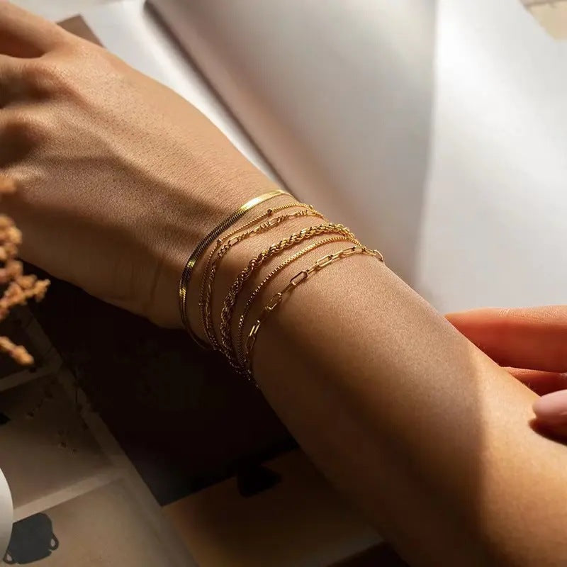 Stainless Steel Bead Chain Bracelet