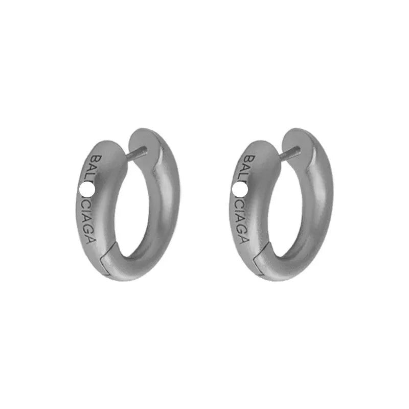 Matte Plain Hoop Earrings
