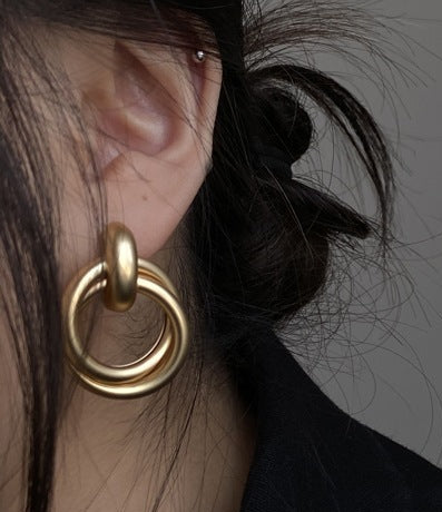 Metal Circle Earrings