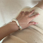 Irregular Silver Ring Bracelet