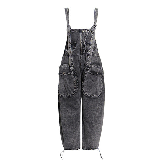 Overall Large Pocket Design Pants