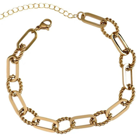 Retro 18K Gold Plated Chain Bracelet