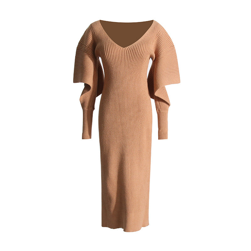 Mid-Length Knitted Dress