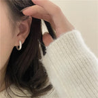 Matte Plain Hoop Earrings