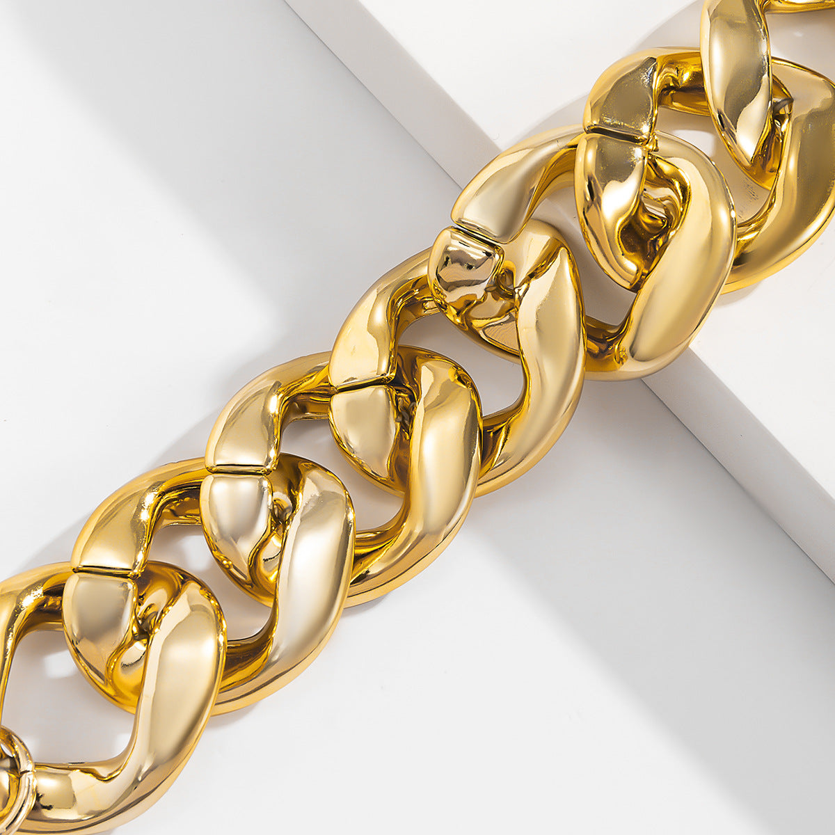 Geometric Metal Chain Bracelet