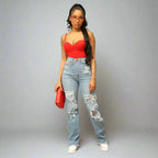 Washed Ripped Jeans