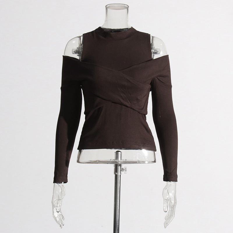 Off Shoulder Bottoming T shirt