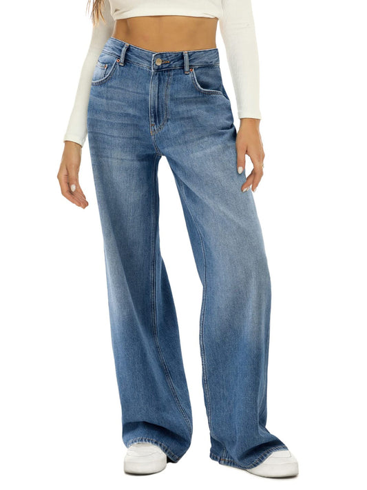 Horse Riding Loose Wide Leg Jeans