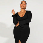 Curve Split French Dress