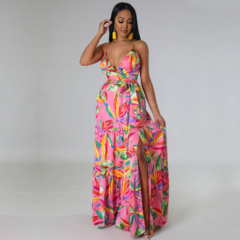 French Printed Dress