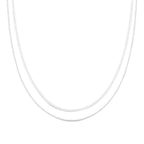 Sterling Silver Double Layer Necklace