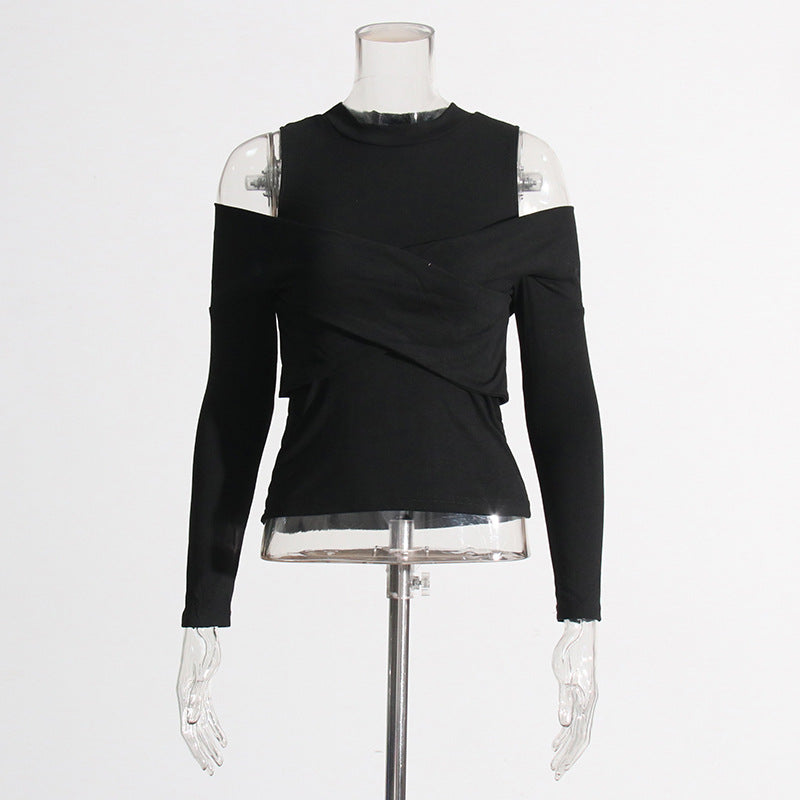 Off Shoulder Bottoming T shirt