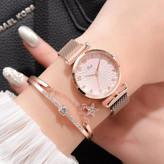 Ladies Bracelet Quartz Watch Set