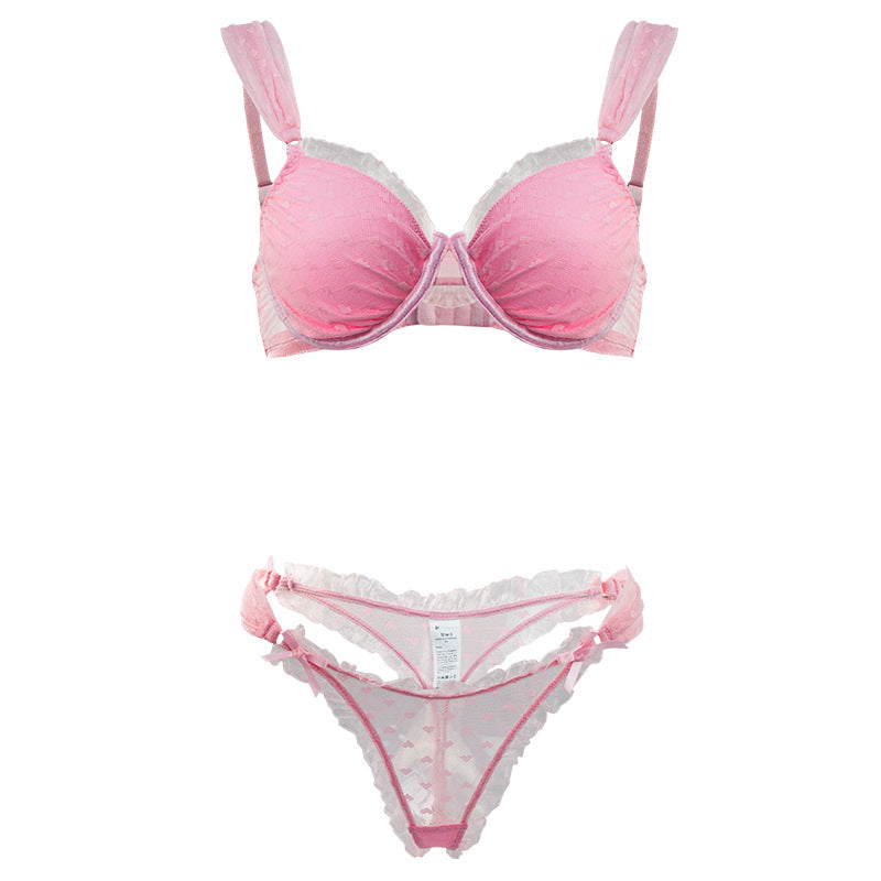 Pink Lace Bra & Panty Set
