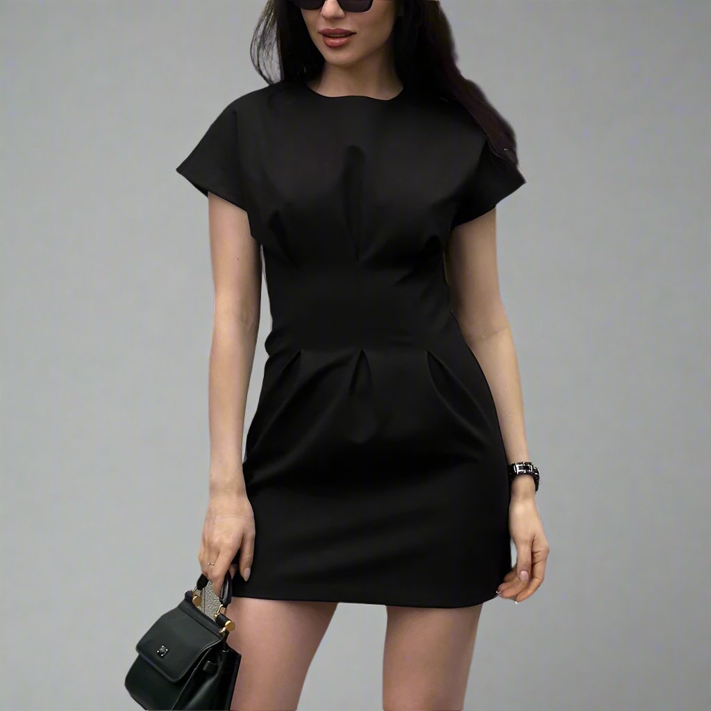 Black Slimming Dress - ALL HERZ FASHIONS