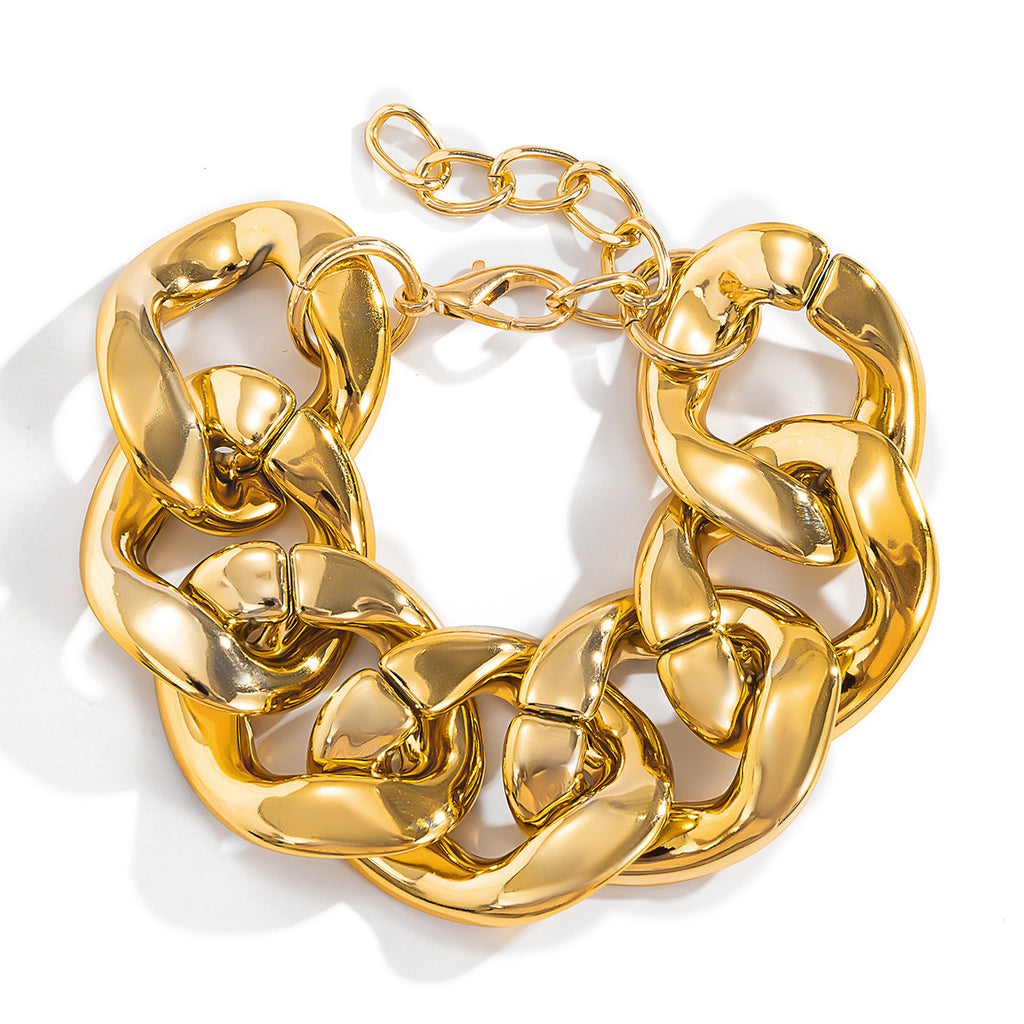 Geometric Metal Chain Bracelet