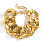Geometric Metal Chain Bracelet