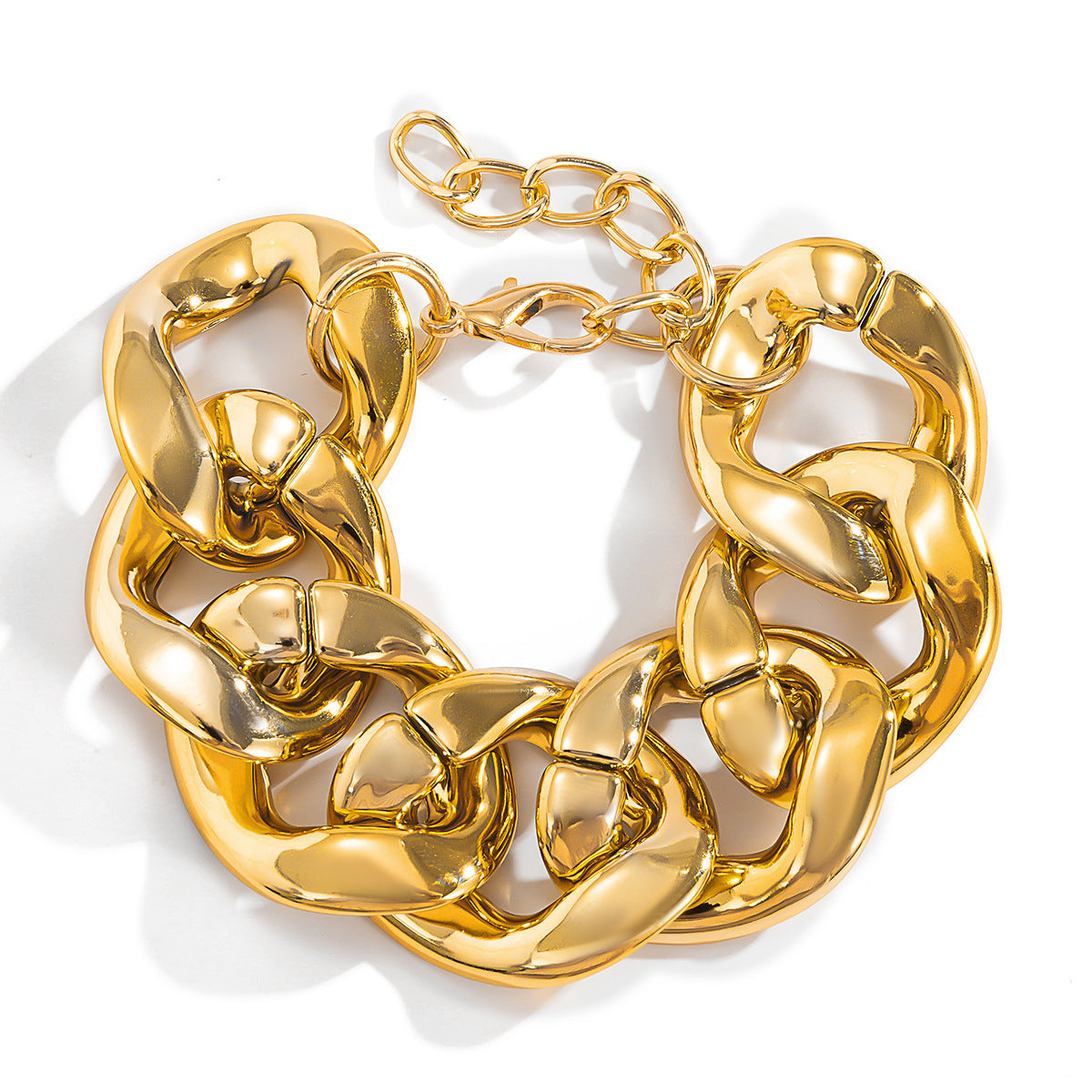 Geometric Metal Chain Bracelet