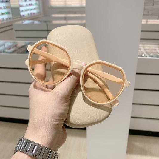 Retro Milk Tea Big Sunglasses