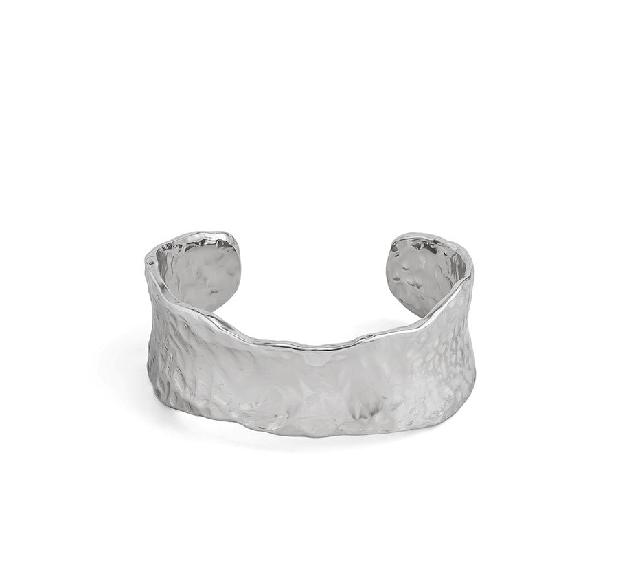 Punk Metal Notch Pitted Bracelet