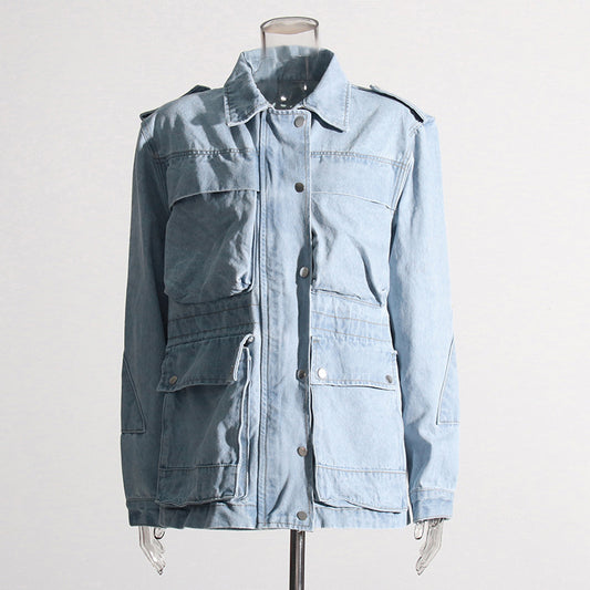 Patchwork Pocket Denim Jacket