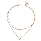 Simple Peach Heart Multi-layer Necklace