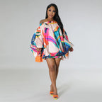 Off Shoulder Batwing Sleeve Dress