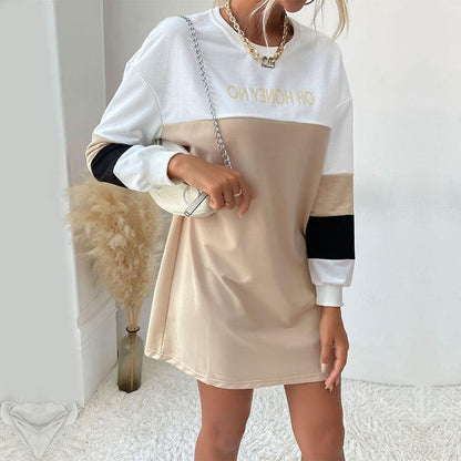 Long Sleeved Loose Pullover Shirt Dress