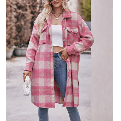 Mohair Plaid Coat