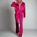 Hot Pink Long-Sleeve Top & Bottom Set